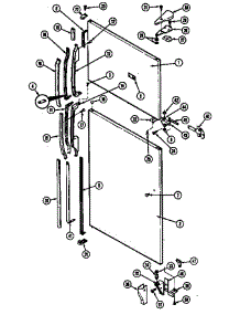 Outer Door parts for Maytag Refrigerator RTC1500CGE/DF17A from AppliancePartsPros.com