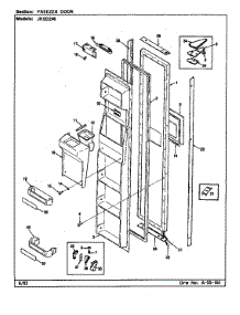 Freezer Door parts for Jenn-Air Side-By-Side Refrigerator JRSD246/CQ82A from AppliancePartsPros.com