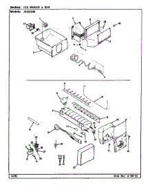 Ice Maker & Bin parts for Jenn-Air Side-By-Side Refrigerator JRSD246/CQ82A from AppliancePartsPros.com