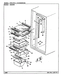Shelves & Accessories parts for Jenn-Air Side-By-Side Refrigerator JRSD246/CQ82A from AppliancePartsPros.com