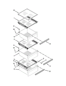 Refrigerator Shelf Parts parts for Jenn-Air Side-By-Side Refrigerator JSC24C8EAM01 from AppliancePartsPros.com