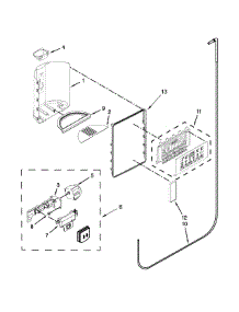 Dispenser Parts parts for Jenn-Air Side-By-Side Refrigerator JSC24C8EAM01 from AppliancePartsPros.com