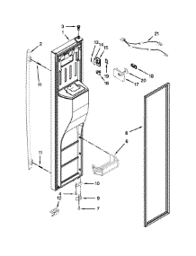 Freezer Door Parts parts for Jenn-Air Side-By-Side Refrigerator JSC24C8EAM01 from AppliancePartsPros.com