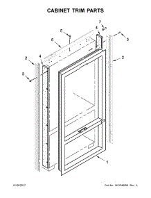Cabinet Trim Parts parts for Jenn-Air Refrigerator JB36NXFXLE01 from AppliancePartsPros.com