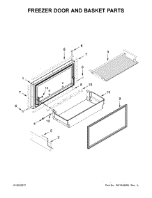 Freezer Door And Basket Parts parts for Jenn-Air Refrigerator JB36NXFXLE01 from AppliancePartsPros.com