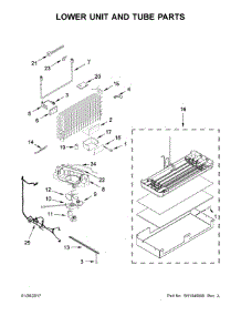 Lower Unit And Tube Parts parts for Jenn-Air Refrigerator JB36NXFXLE01 from AppliancePartsPros.com