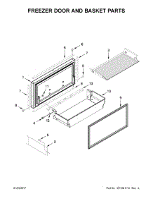 Freezer Door And Basket Parts parts for Jenn-Air Refrigerator JF36NXFXDE01 from AppliancePartsPros.com