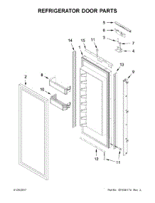 Refrigerator Door Parts parts for Jenn-Air Refrigerator JF36NXFXDE01 from AppliancePartsPros.com
