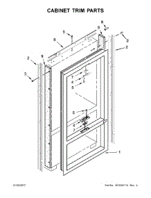 Cabinet Trim Parts parts for Jenn-Air Refrigerator JF36NXFXDE01 from AppliancePartsPros.com