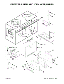 Freezer Liner And Icemaker Parts parts for Jenn-Air Refrigerator JF42NXFXDE02 from AppliancePartsPros.com