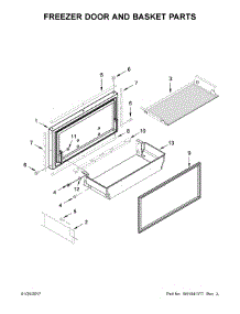 Freezer Door And Basket Parts parts for Jenn-Air Refrigerator JF42NXFXDE02 from AppliancePartsPros.com
