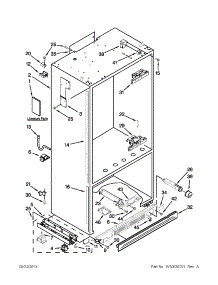 Cabinet Parts parts for Jenn-Air Bottom-Mount Refrigerator JF42NXFXDW05 from AppliancePartsPros.com