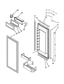 Refrigerator Door Parts parts for Jenn-Air Bottom-Mount Refrigerator JF42NXFXDW05 from AppliancePartsPros.com