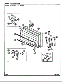 Freezer Door (Gt18x8da / Dc45a) (Gt18x8dv / Dc44a) parts for Maytag Refrigerator GT18X8DV/DC45A from AppliancePartsPros.com