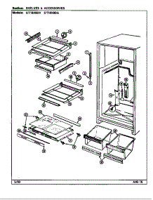 Shelves & Accessories (Gt18x8da / Dc45a) (Gt18x8dv / Dc44a) parts for Maytag Refrigerator GT18X8DV/DC45A from AppliancePartsPros.com