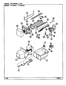 Ice Maker & Bin (Gt18x8da / Dc45a) (Gt18x8dv / Dc44a) parts for Maytag Refrigerator GT18X8DV/DC45A from AppliancePartsPros.com