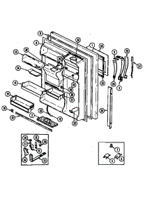 Fresh Food Door (Gt18x8da / Dc45a) (Gt18x8dv / Dc44a) parts for Maytag Refrigerator GT18X8DV/DC45A from AppliancePartsPros.com