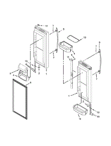 Refrigerator Door Parts parts for Jenn-Air Bottom-Mount Refrigerator JFC2089BEM00 from AppliancePartsPros.com