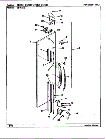 Fresh Food Outer Door (Rsw24a / Am81e) (Rsw24a / Am81f) (Rsw24a / Bm81a) (Rsw24a / Bm81b) (Rsw24a / Bm81c) parts for Maytag Refrigerator ERSW24A/AM81E from AppliancePartsPros.com