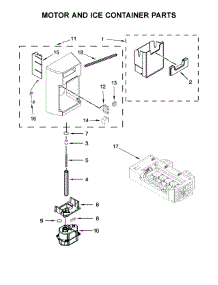 Motor And Ice Container Parts parts for Maytag Side-By-Side Refrigerator MSS26C6MEZ00 from AppliancePartsPros.com