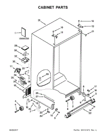 Cabinet Parts parts for Maytag Side-By-Side Refrigerator MSS26C6MEZ00 from AppliancePartsPros.com