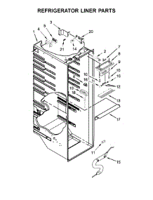 Refrigerator Liner Parts parts for Maytag Side-By-Side Refrigerator MSS26C6MEZ00 from AppliancePartsPros.com