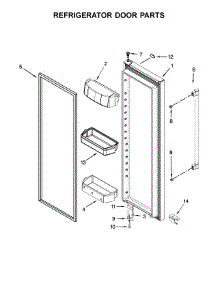 Refrigerator Door Parts parts for Maytag Side-By-Side Refrigerator MSS26C6MEZ00 from AppliancePartsPros.com