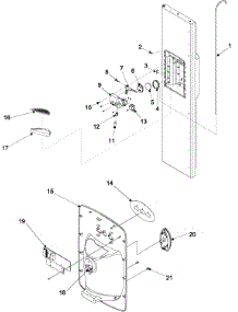 Fz Door And Facade parts for Maytag Side-By-Side Refrigerator PSD264LGRQ-PPSD264LGC0 from AppliancePartsPros.com