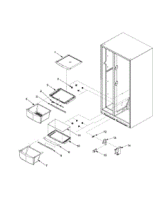 Crisper Assy parts for Maytag Side-By-Side Refrigerator PSD264LGRQ-PPSD264LGC0 from AppliancePartsPros.com