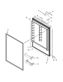 Refrigerator Door Parts parts for Jenn-Air Bottom-Mount Refrigerator JB36NXFXRE00 from AppliancePartsPros.com