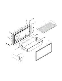 Freezer Door And Basket Parts parts for Jenn-Air Bottom-Mount Refrigerator JB36NXFXRE00 from AppliancePartsPros.com