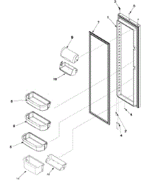 Refrigerator Door parts for Maytag Side-By-Side Refrigerator PSD268LGES-PPSD268LGS0 from AppliancePartsPros.com