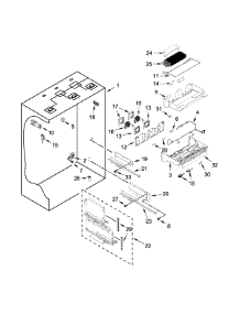 Refrigerator Liner Parts parts for Jenn-Air Bottom-Mount Refrigerator JF42NXFXDE00 from AppliancePartsPros.com