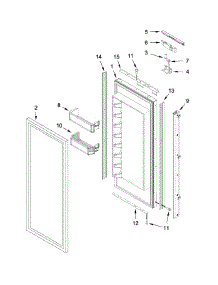 Refrigerator Door Parts parts for Jenn-Air Bottom-Mount Refrigerator JF42NXFXDE00 from AppliancePartsPros.com