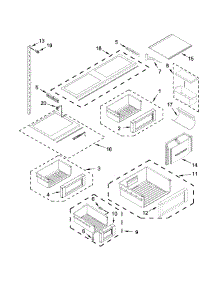 Shelf Parts parts for Jenn-Air Bottom-Mount Refrigerator JF42NXFXDE00 from AppliancePartsPros.com