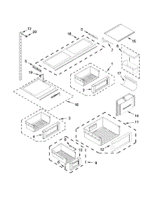 Shelf Parts parts for Jenn-Air Bottom-Mount Refrigerator JF42NXFXDE01 from AppliancePartsPros.com