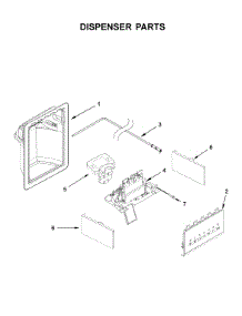 Dispenser Parts parts for Maytag Side-By-Side Refrigerator MSS25C4MGB00 from AppliancePartsPros.com