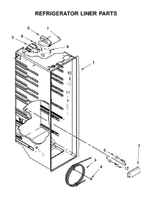 Refrigerator Liner Parts parts for Maytag Side-By-Side Refrigerator MSS25C4MGB00 from AppliancePartsPros.com