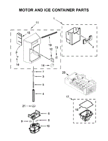 Motor And Ice Container Parts parts for Maytag Side-By-Side Refrigerator MSS25C4MGB00 from AppliancePartsPros.com