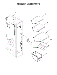 Freezer Liner Parts parts for Maytag Side-By-Side Refrigerator MSS25C4MGB00 from AppliancePartsPros.com