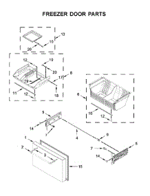 Freezer Door Parts parts for Jenn-Air Bottom-Mount Refrigerator JFFCC72EFP02 from AppliancePartsPros.com