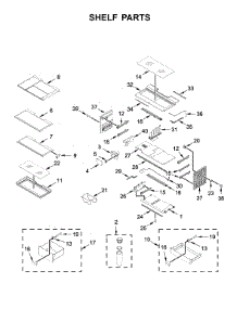 Shelf Parts parts for Jenn-Air Bottom-Mount Refrigerator JFFCC72EFP02 from AppliancePartsPros.com