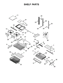 Shelf Parts parts for Jenn-Air Bottom-Mount Refrigerator JFC2089BEM01 from AppliancePartsPros.com