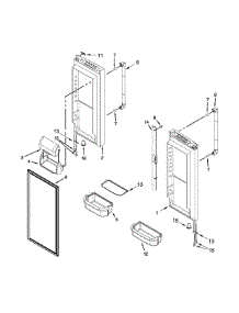 Refrigerator Door Parts parts for Jenn-Air Bottom-Mount Refrigerator JFC2089BEP01 from AppliancePartsPros.com