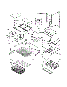 Shelf Parts parts for Jenn-Air Bottom-Mount Refrigerator JFC2089BEP01 from AppliancePartsPros.com