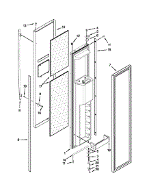 Freezer Door Parts parts for Jenn-Air Side-By-Side Refrigerator JS42SEDUDW15 from AppliancePartsPros.com
