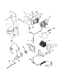 Upper Unit Parts parts for Jenn-Air Side-By-Side Refrigerator JS42SEDUDW15 from AppliancePartsPros.com