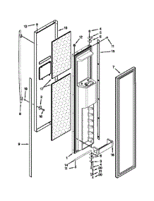 Freezer Door Parts parts for Jenn-Air Side-By-Side Refrigerator JS42SEDUDW20 from AppliancePartsPros.com