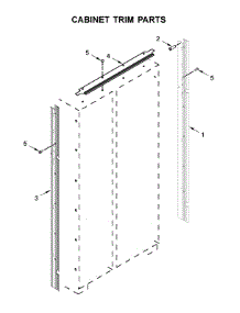 Cabinet Trim Parts parts for Jenn-Air Side-By-Side Refrigerator JS42SSDUDE00 from AppliancePartsPros.com