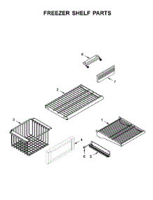 Freezer Shelf Parts parts for Jenn-Air Side-By-Side Refrigerator JS42SSDUDE00 from AppliancePartsPros.com